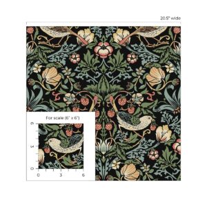 NextWall Aves Garden Peel and Stick Wallpaper (Ebony)