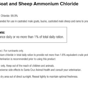 UltraCruz Goat & Sheep Ammonium Chloride, 2.5 lb