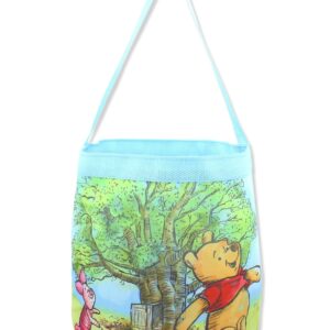 Winnie the Pooh Kids Collapsible Nylon Gift Basket Bucket Tote Bag (One Size, Blue)