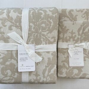 Pottery Barn Jacquard Medallion Duvet Cover King/California King & Two King Shams ~* Ivory/Flax/Neutral*~