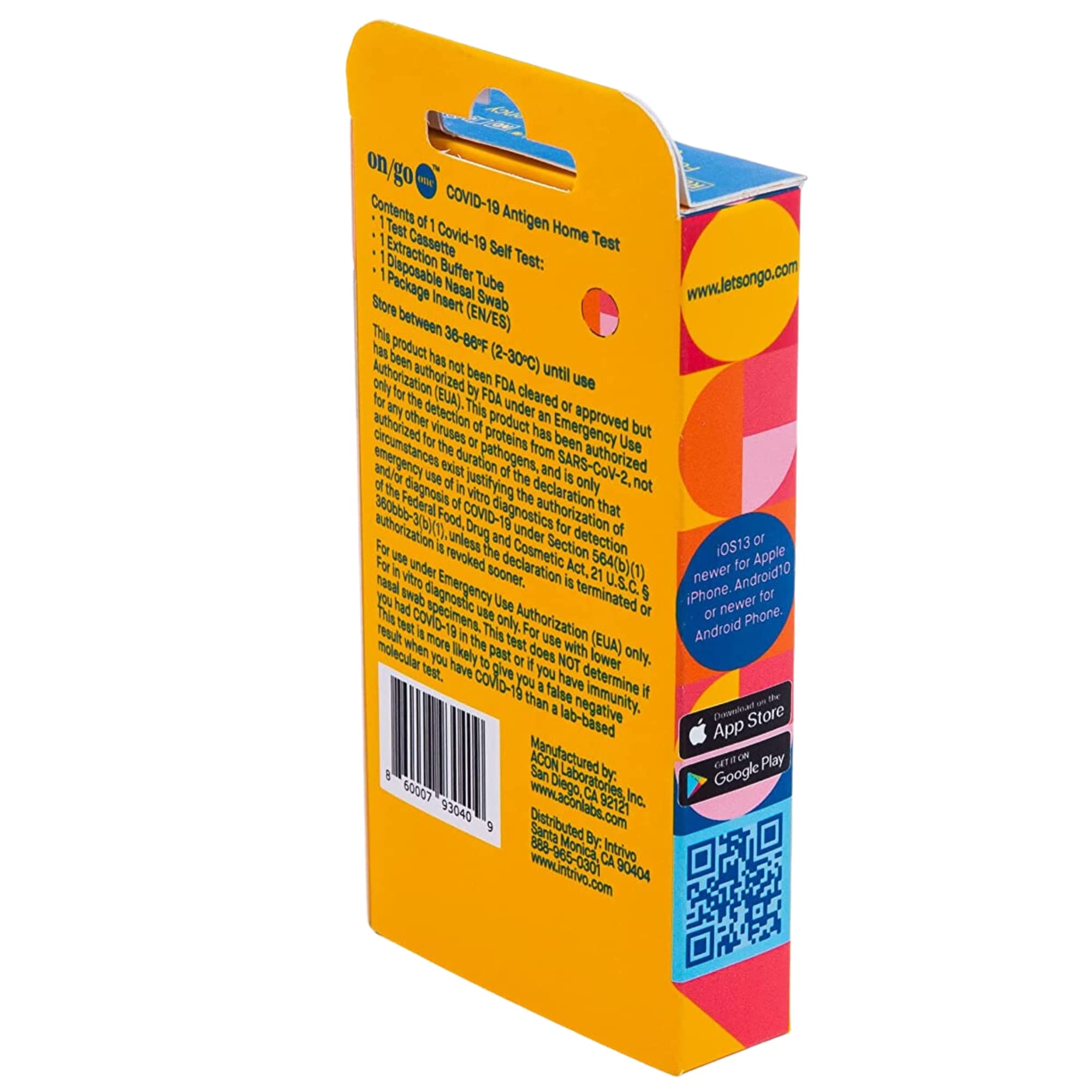 On/Go One Rapid COVID-19 Self-Test Kit with Test-to-Treat App, 1 Pack, 1 Test Total, 15-Minute Results, FDA EUA Authorized, Easy to Use at Home, Fast and Accurate. Effective for Testing JN.1