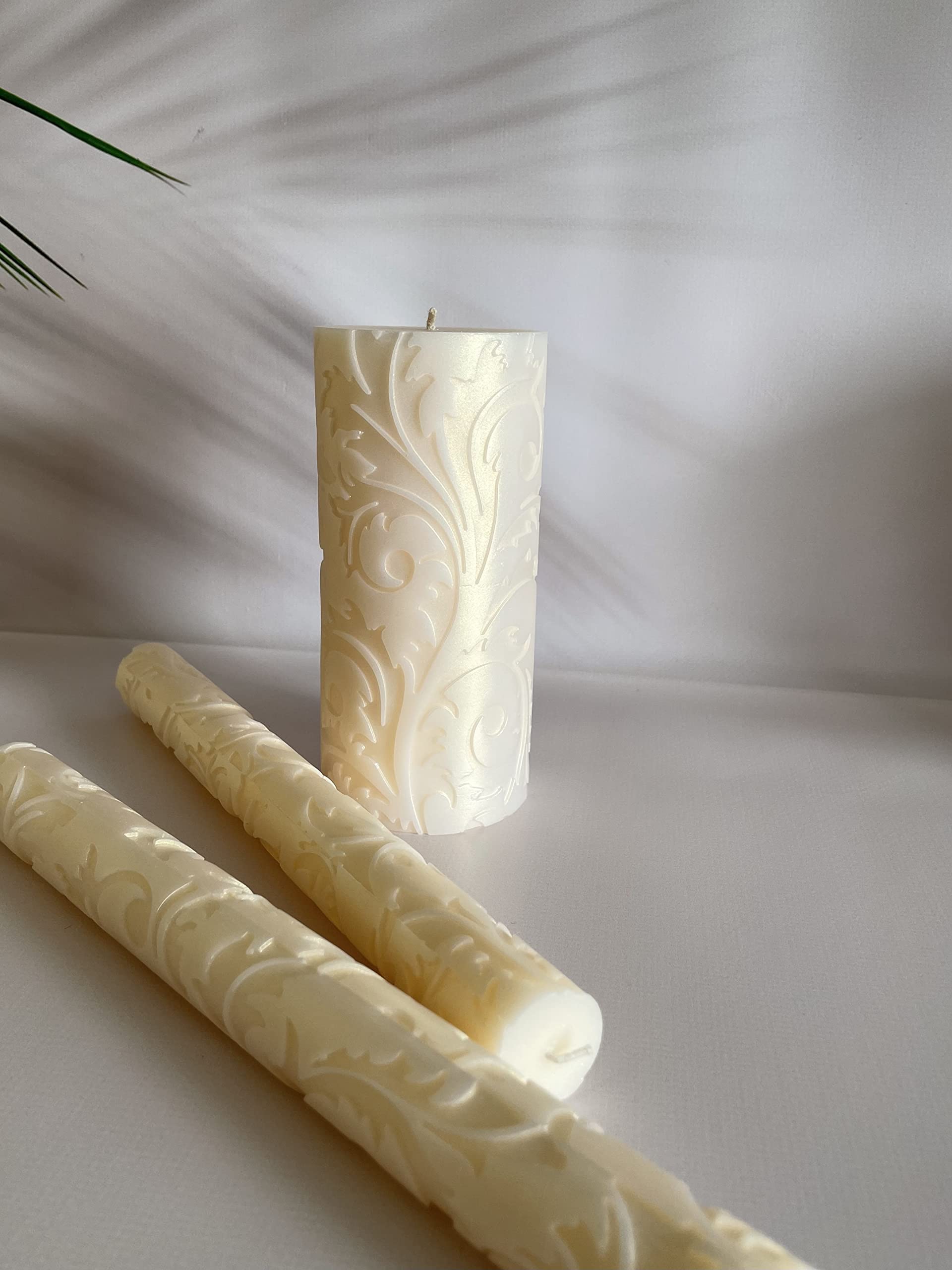 Magik Life Unity Candle Set for Wedding - Wedding Unity Set for Reception and Ceremony - Candle Sets - 6 Inch Pillar and 2 * 10 Inch Tapers