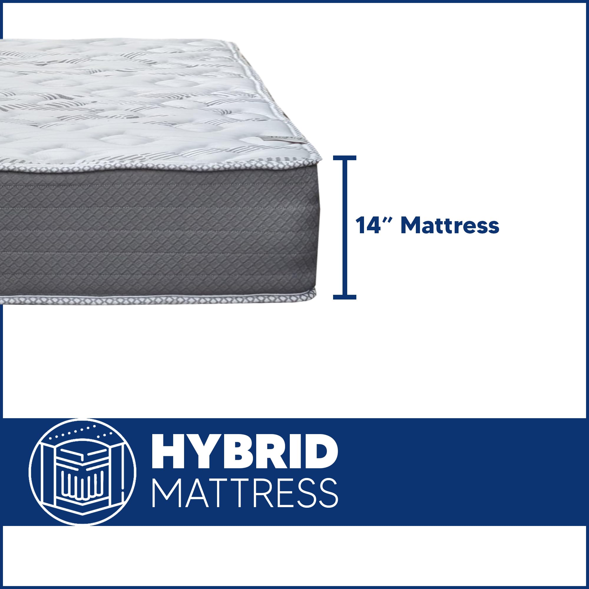 Treaton, 14-Inch Firm Double Sided Tight top Innerspring Mattress, Full