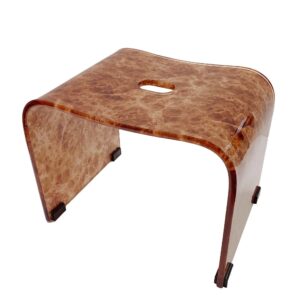 senko 63248 marble stone bath chair, bath chair, seat height: approx. 9.8 inches (25 cm), brown