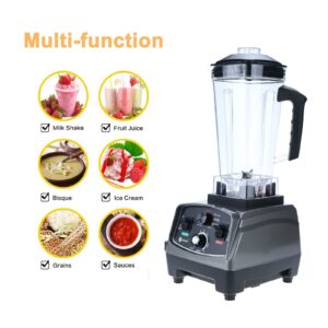 skyehomo 2L Professional kitchen Blender, 1400W Portable Countertop Blender, High Power Home and Commercial Blender with Timer, Cups for Crushing Ice,Shakes and Smoothies