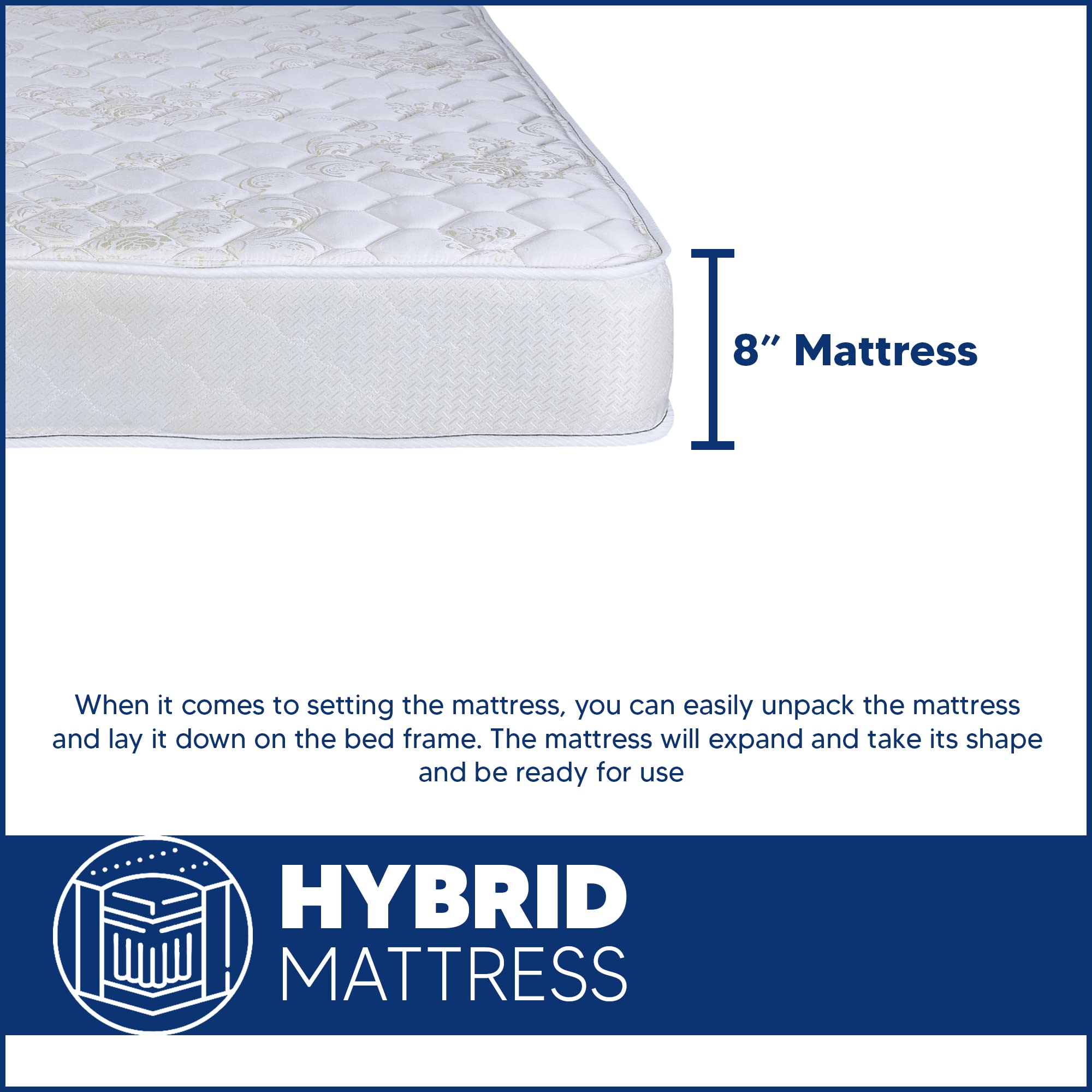 Mattress Solution, 9-Inch Gentle Firm Tight top Innerspring Mattress, Full XL