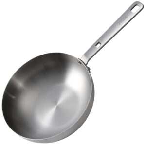 skottsberg stainless steel wok (11" wide) – suitable for all heatsources, safe with metal utensils