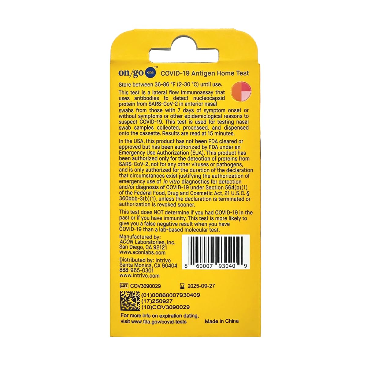 On/Go One Rapid COVID-19 Self-Test Kit with Test-to-Treat App, 1 Pack, 1 Test Total, 15-Minute Results, FDA EUA Authorized, Easy to Use at Home, Fast and Accurate. Effective for Testing JN.1