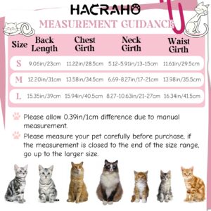 HACRAHO Cat Recovery Suit, 1 Pack Pink Soft Breathable Cat Recovery Clothes E-Collar Cat Wound Surgery Recovery Suit After Surgery Wear for Cats Kitten, S