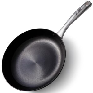 skottsberg lightweight cast iron frying pan, pre-seasoned (9.4" wide) – 50% lighter than traditional cast iron