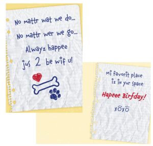 dog speak no matter what always happy to be with you dog birthday card - happy birthday from thoughtful pet card