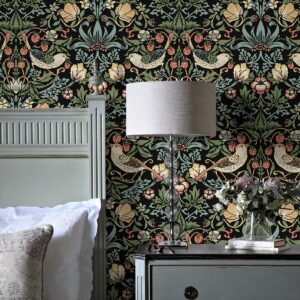 NextWall Aves Garden Peel and Stick Wallpaper (Ebony)