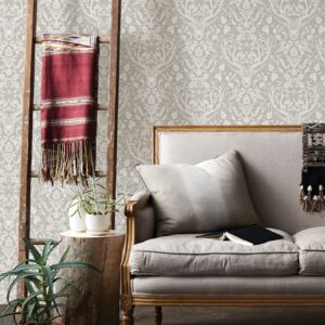 NuWallpaper Taupe Escape to The Forest Peel & Stick Wallpaper