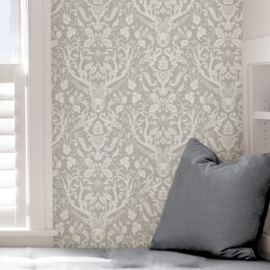 NuWallpaper Taupe Escape to The Forest Peel & Stick Wallpaper