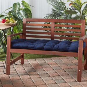 Greendale Home Fashions Outdoor 51 x 18-inch Sunbrella Fabric Bench Cushion, Navy