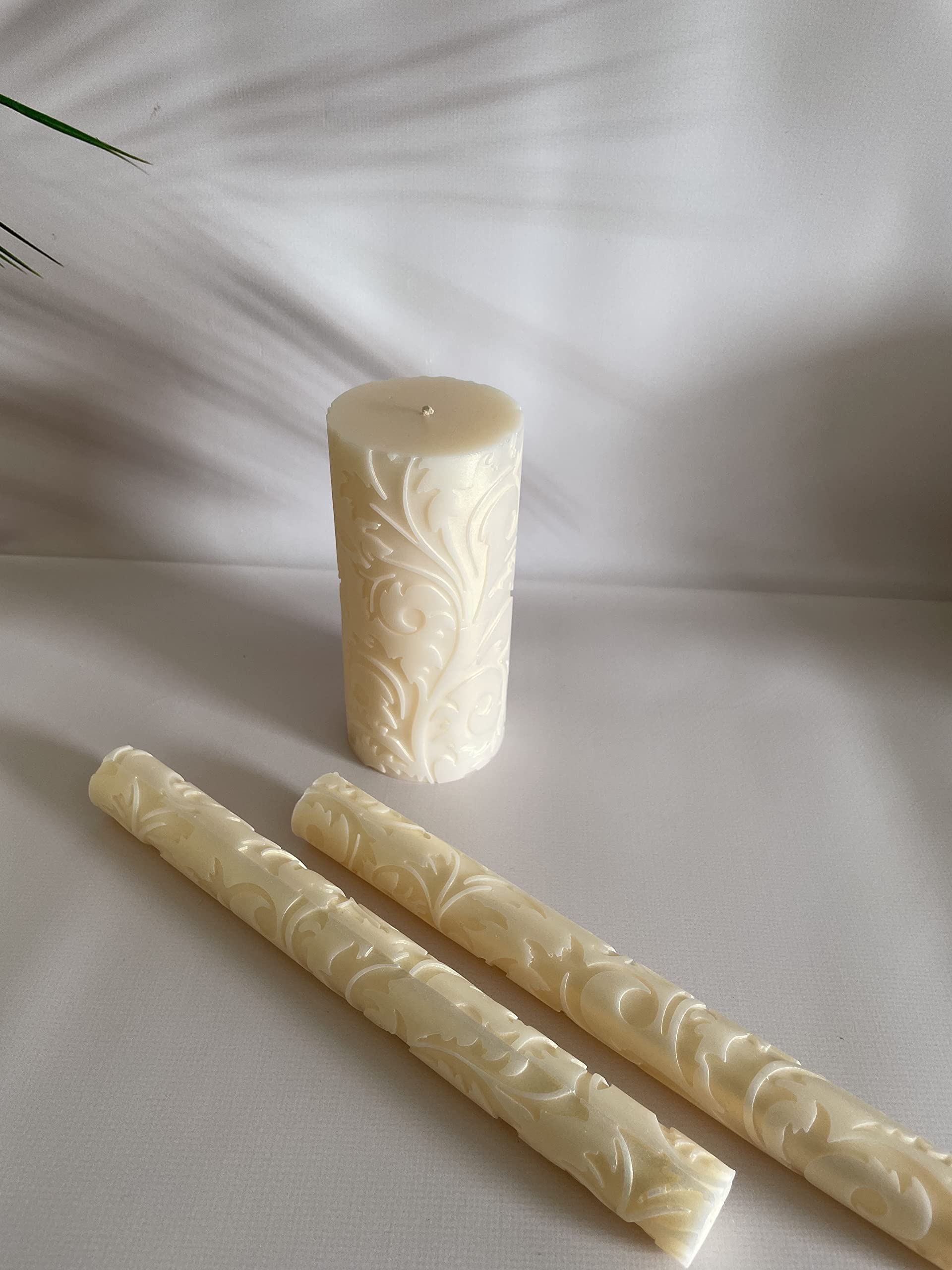 Magik Life Unity Candle Set for Wedding - Wedding Unity Set for Reception and Ceremony - Candle Sets - 6 Inch Pillar and 2 * 10 Inch Tapers