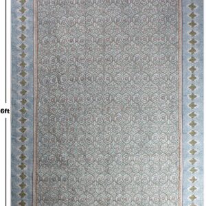 Boho Rug Area Rug Brown & Grey Handmade Dhurrie Rug Flat Weave Outdoor Beach Yoga Carpet Kilim Rugs for Bedroom Bathroom Lounge, Laundry Room 60x90 cm (2x3 Feet)