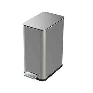 NINESTARS XZD-10-35 Step On Trash Can, Small, Silver