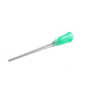 sanants 18 gauge industrial blunt tip dispensing needle 1.5 inch with luer lock,precision applicator (green,50 pcs)