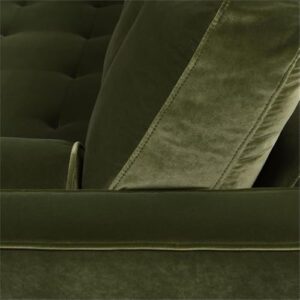 Jennifer Taylor Home Nicholas 83.5" Mid-Century Modern Sofa, Olive Green Performance Velvet