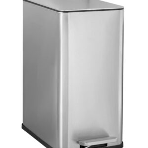 NINESTARS XZD-10-35 Step On Trash Can, Small, Silver