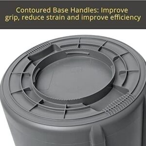 Rubbermaid Commercial 263200GY Round Brute Container Plastic 32 gal Gray (1)