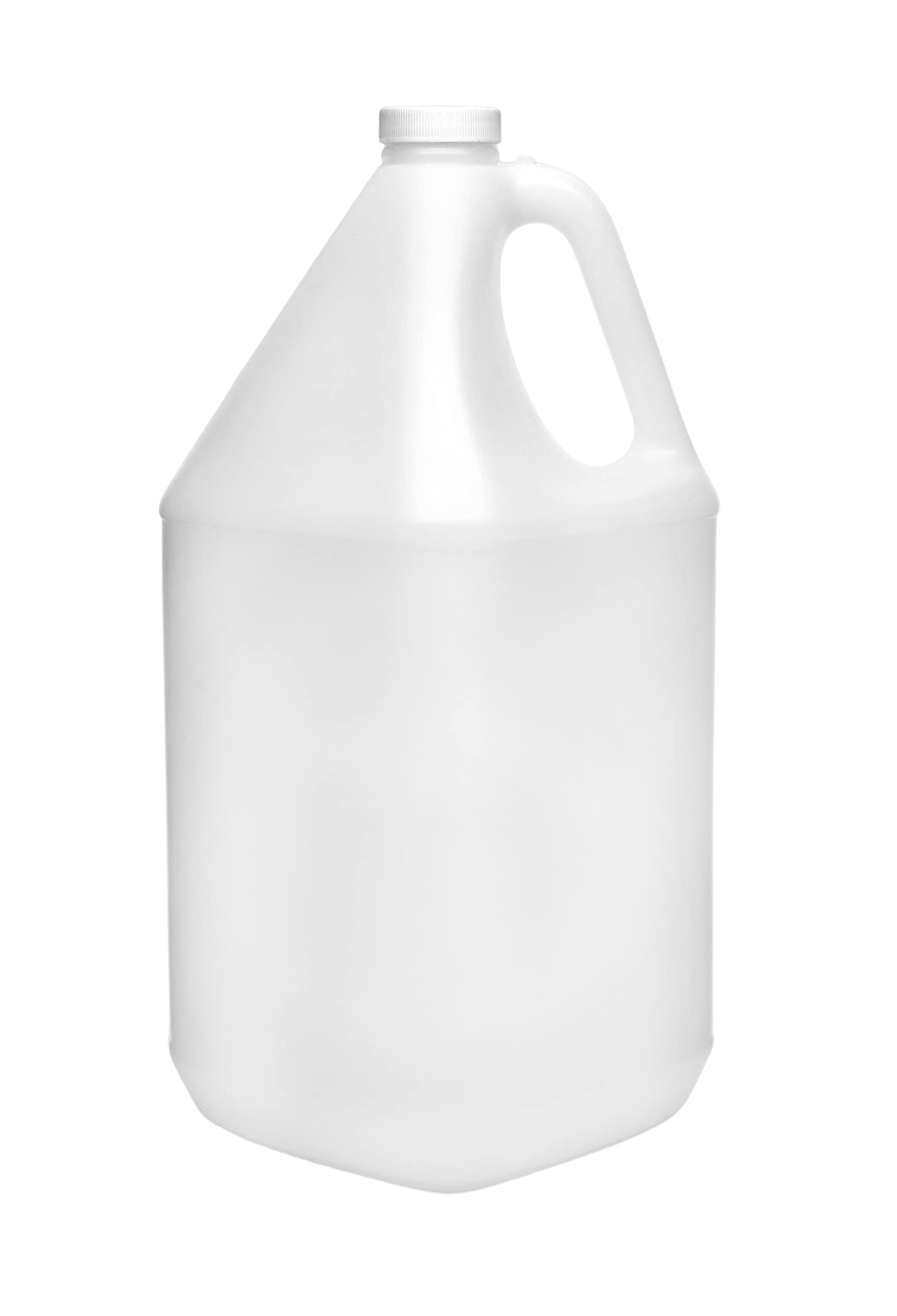 hBARSCI 4PK Plastic Jug Bottles, 5L (1.3 Gallon) - With Integrated Handles & 38mm Screw Caps - High Density Polypropylene (HDPE)