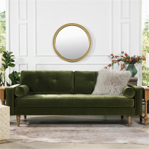 Jennifer Taylor Home Nicholas 83.5" Mid-Century Modern Sofa, Olive Green Performance Velvet