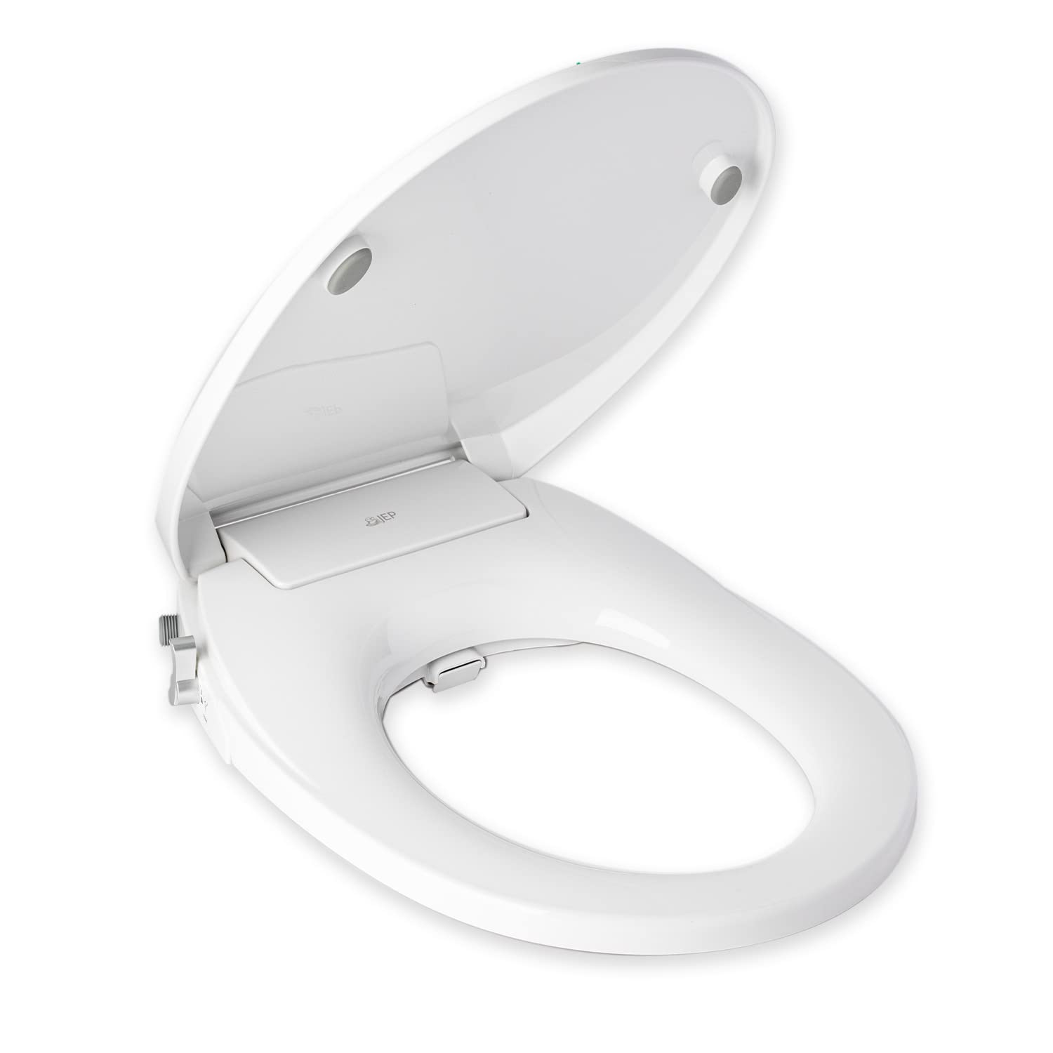 JEP Dual Nozzle Manual Bidet Toilet Seat for Round Toilets with Soft Close Seat and Cover | Bidet Seat for Rear & Feminine Cleaning, Easy to Install, Convenient, and Power Free (Round Toilet)