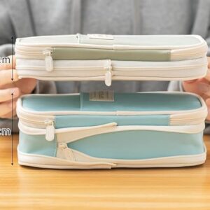 Arnuixty Large Storage Pencil Case Pen Bag with Zipper Big Capacity Pouch Organizer for Office Travel Holder Box(Peach)