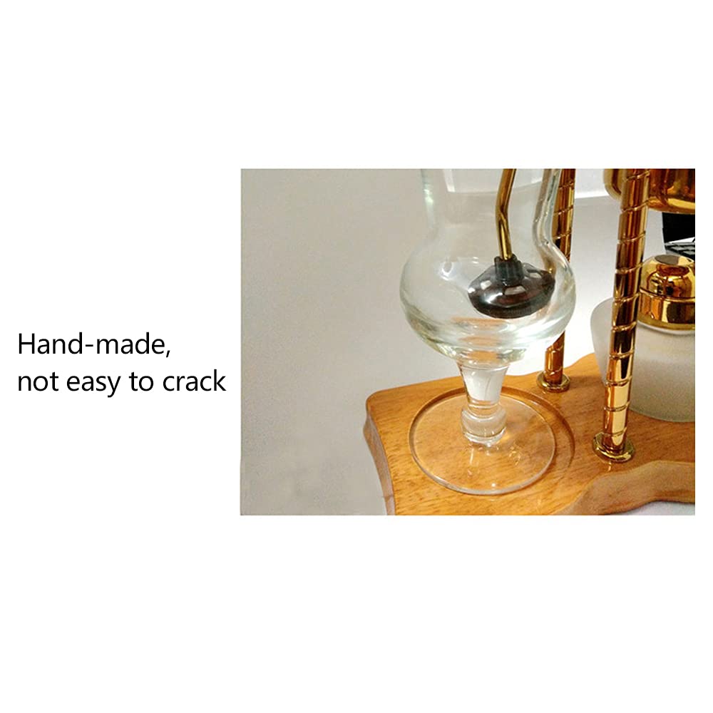 NICE CHOOSE Siphon Coffee Maker, 400ML Belgian/Belgium Family Balance Syphon Coffee & Tea Brewer Elegant Double Ridged Fulcrum with Tee Handle