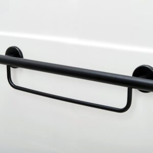 Bathroom Grab Bar Towel Rack for Bathtub Shower Kitchen/304 Stainless Steel/Matte Black/ 24" x 5"