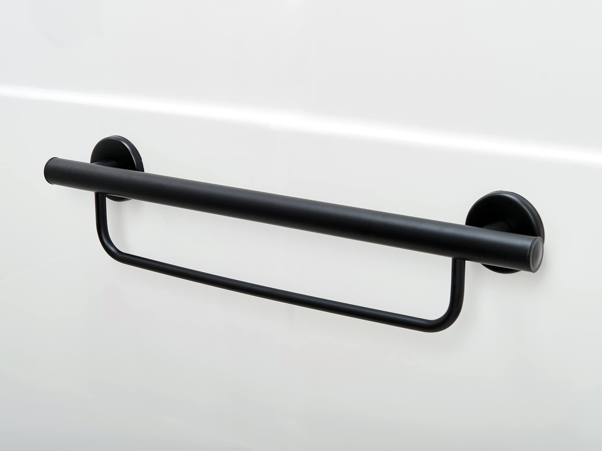 Bathroom Grab Bar Towel Rack for Bathtub Shower Kitchen/304 Stainless Steel/Matte Black/ 24" x 5"