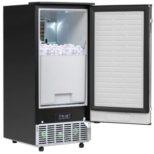 deco chef uticm01 under counter ice maker, automatically makes 80lb restaurant quality ice per day (renewed)