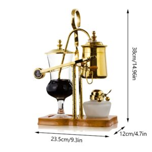 NICE CHOOSE Siphon Coffee Maker, 400ML Belgian/Belgium Family Balance Syphon Coffee & Tea Brewer Elegant Double Ridged Fulcrum with Tee Handle