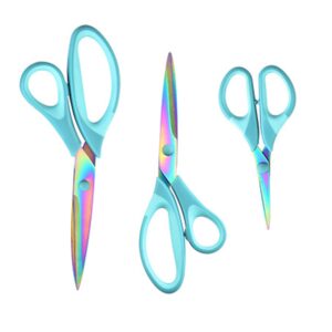 jistl craft scissors sharp blades fabric scissors rubber soft grip handle multipurpose scissors suitable for sewing/arts/crafts/office/school and home (multicolor 4pcs)