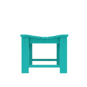 WO Home Furniture 48" Modern Backless Bench, HDPE Plastic, Turquoise