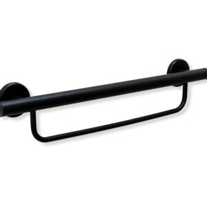 Bathroom Grab Bar Towel Rack for Bathtub Shower Kitchen/304 Stainless Steel/Matte Black/ 24" x 5"