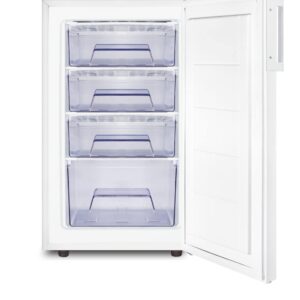 Summit Appliance FS407LW 20' wide counter height manual defrost all-freezer with lock, for general purpose use