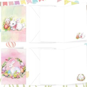 BINBE 12 Pcs Easter Cards,12 Designs Assorted Easter Greeting Cards with Envelopes for All Occasions, Birthday, Sympathy, Thanks Cards (Easter)