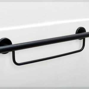 Bathroom Grab Bar Towel Rack for Bathtub Shower Kitchen/304 Stainless Steel/Matte Black/ 24" x 5"