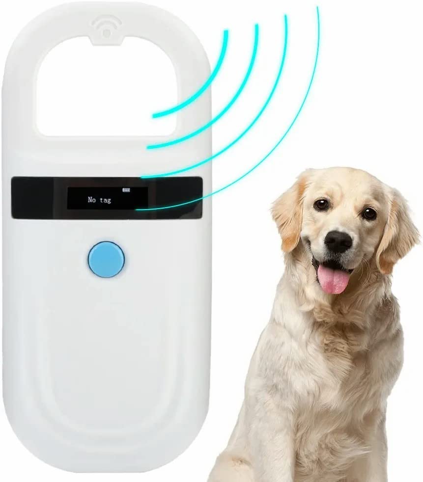 Animal Chip ID Scanner Dog Microchip Reader with OLED Display Screen Supports FDX-B（ISO11784/11785） and EMID Microchips