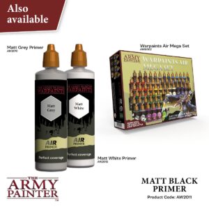 The Army Painter Warpaints Air Air Primer Matt Black 18ml Acrylic Paint for Airbrush, Wargaming and Modelling