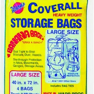 Banana Storage Bags, Heavy Weight, 9 Oversized Bags for Moving, Storing, Protection, (2) Jumbo 60” x 108”, (3) Giant 45" x 96, (4) Large 40” x 73”, Ties Included