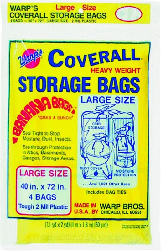 Banana Storage Bags, Heavy Weight, 9 Oversized Bags for Moving, Storing, Protection, (2) Jumbo 60” x 108”, (3) Giant 45" x 96, (4) Large 40” x 73”, Ties Included