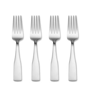 hampton forge bristol satin 4pk salad forks/color card, 0.20 lb, metallic