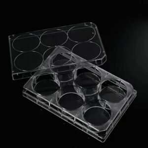 6 Well Culture Plate - Culture Plate 6 Well - with Lid, Flat Bottom, Individual Pack (Pack of 10)