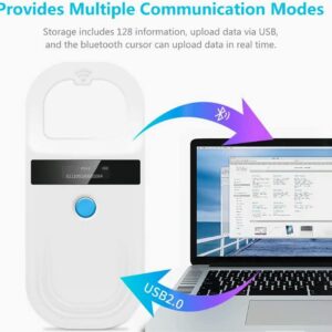 Animal Chip ID Scanner Dog Microchip Reader with OLED Display Screen Supports FDX-B（ISO11784/11785） and EMID Microchips