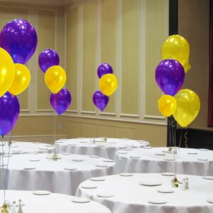 Graduation Party Decorations Purple Yellow/Purple Yellow Balloons Purple Graduation Decorations 2024 NYU/Mardi Gras Party/Purple Yellow Gold Birthday Party Decoration Balloons of 20pcs