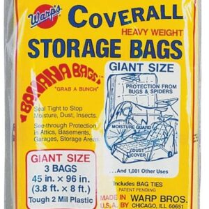 Banana Storage Bags, Heavy Weight, 9 Oversized Bags for Moving, Storing, Protection, (2) Jumbo 60” x 108”, (3) Giant 45" x 96, (4) Large 40” x 73”, Ties Included